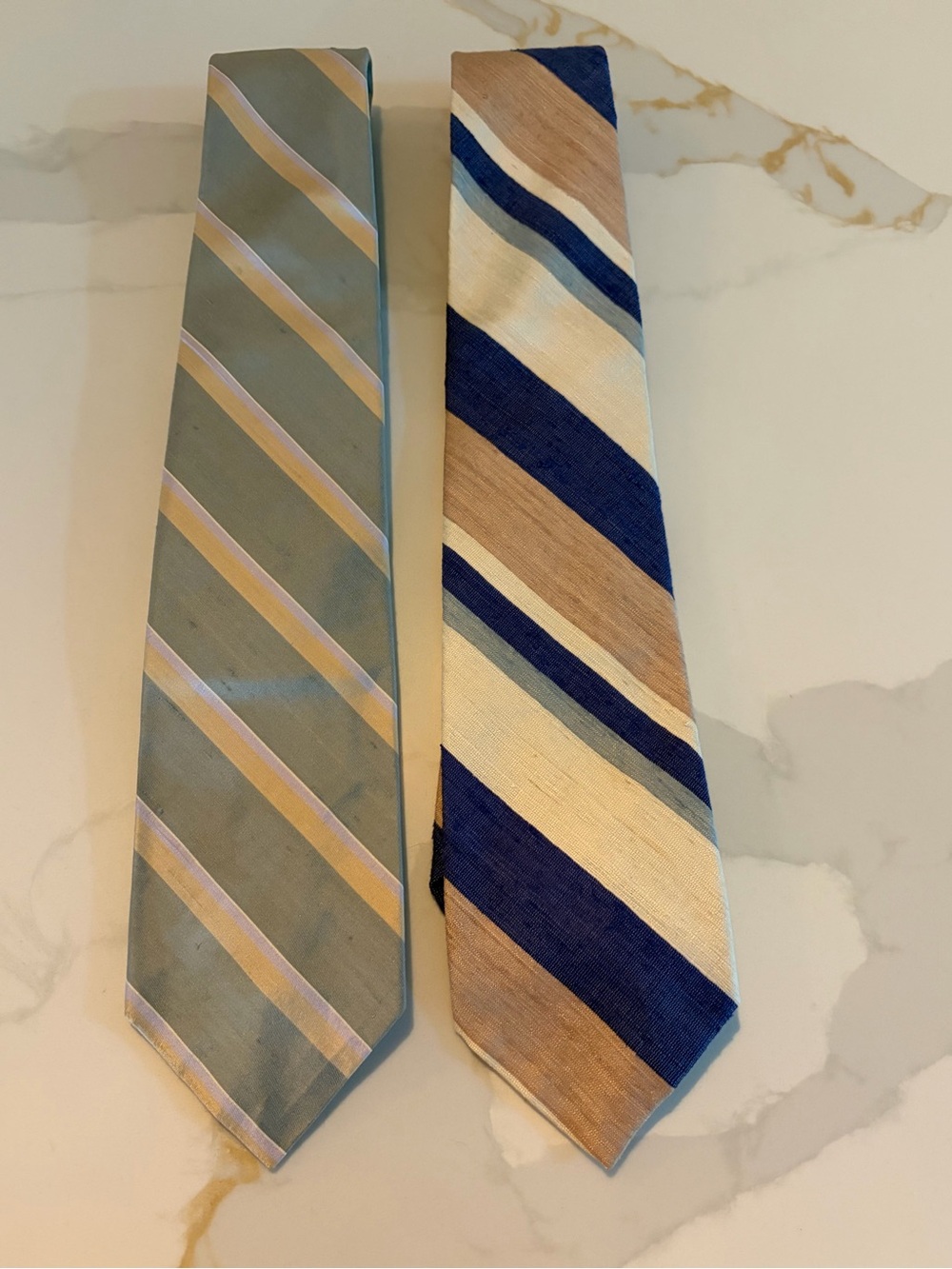 Vintage Robert Talbott for Jacobsonβs Tie Lot of 2 β Hand Sewn Striped Neckties